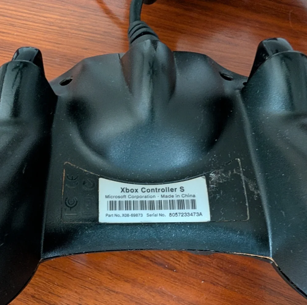 Microsoft Original Xbox Wired Controller S Type Untested Memory Card Comunicator